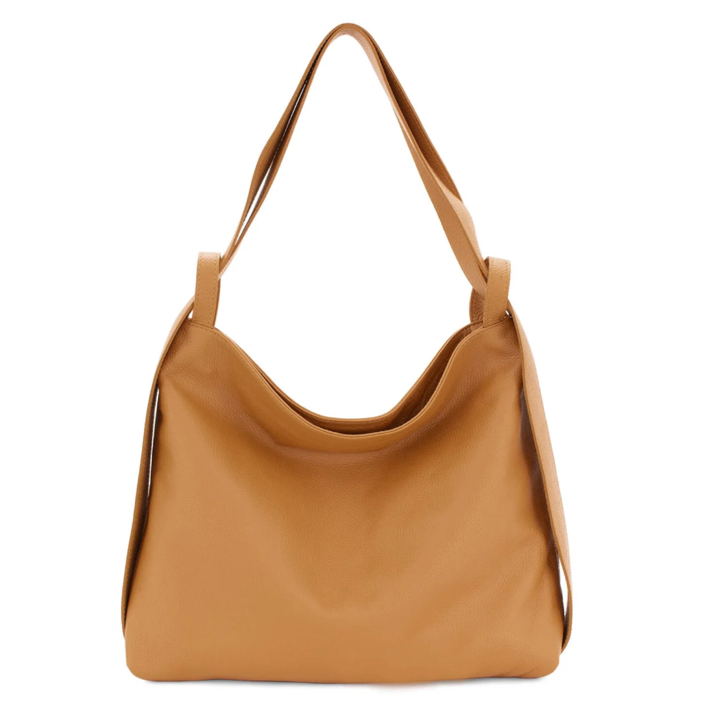 The Adelaide backpack in light peru or tan