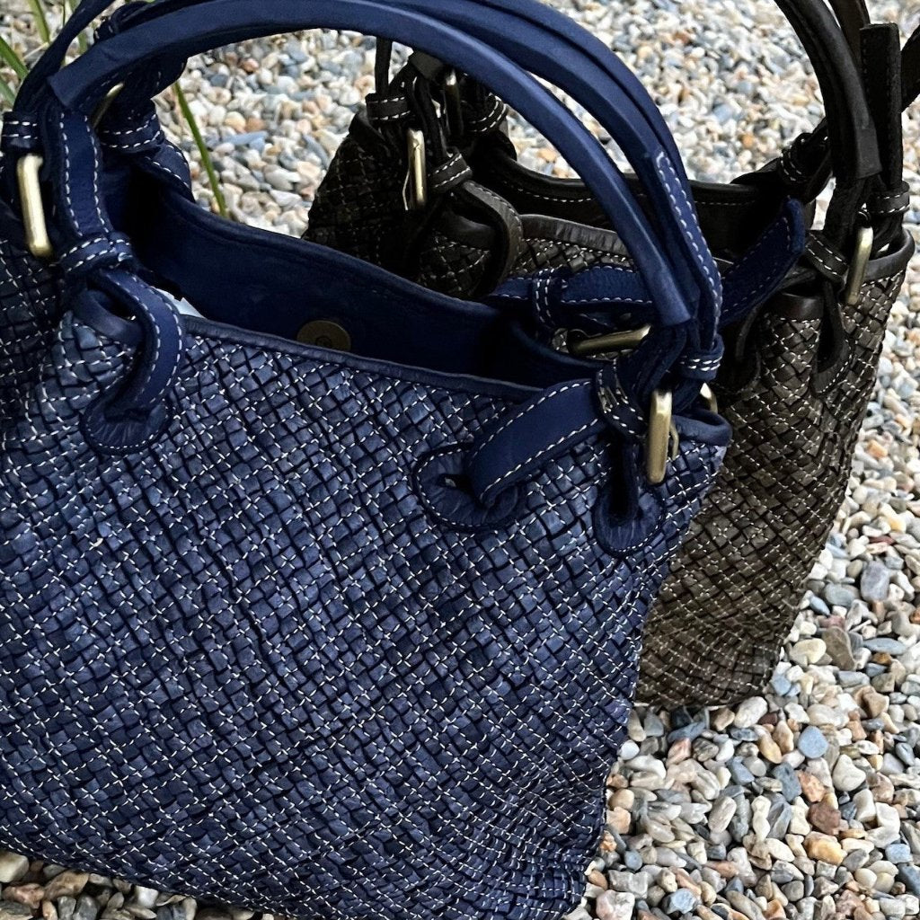 Chantelle vintage bag in blue and olive
