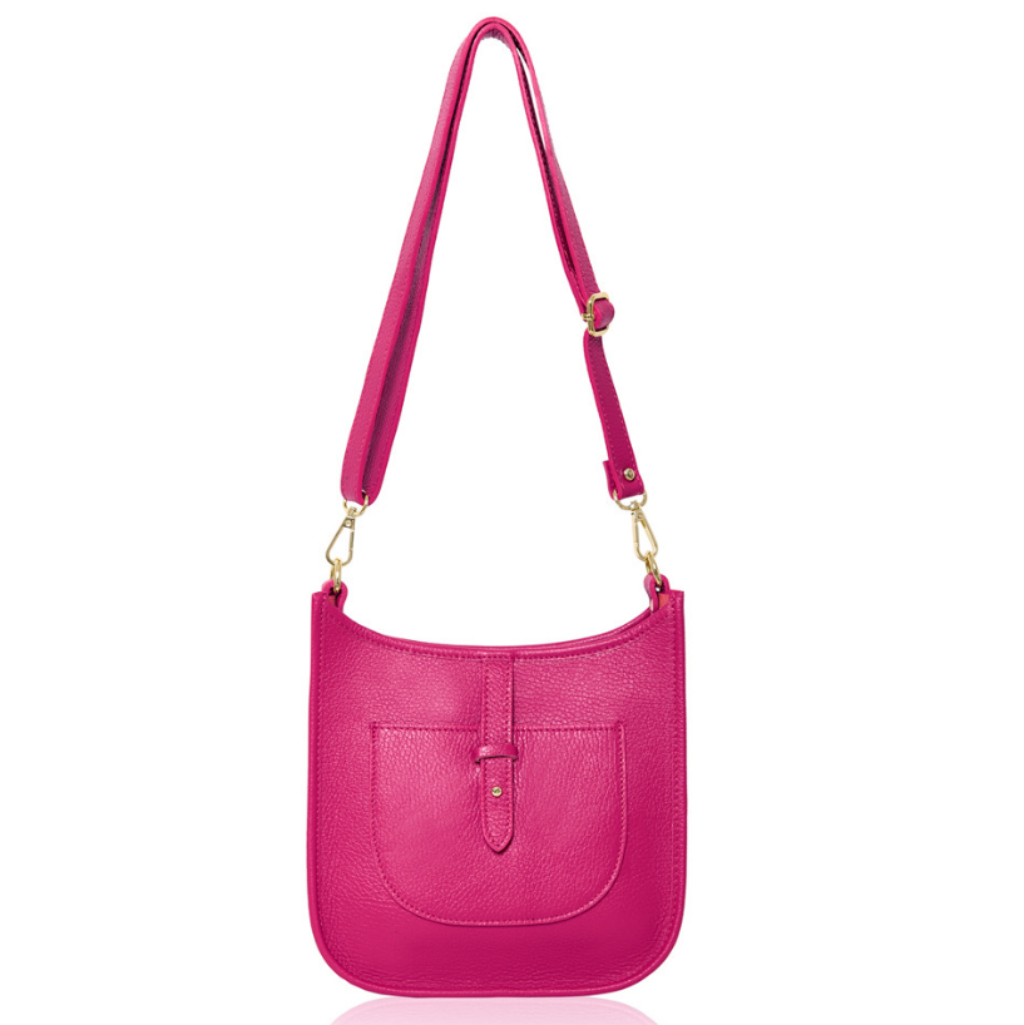 Another photo of the Loretta bag in bright pink