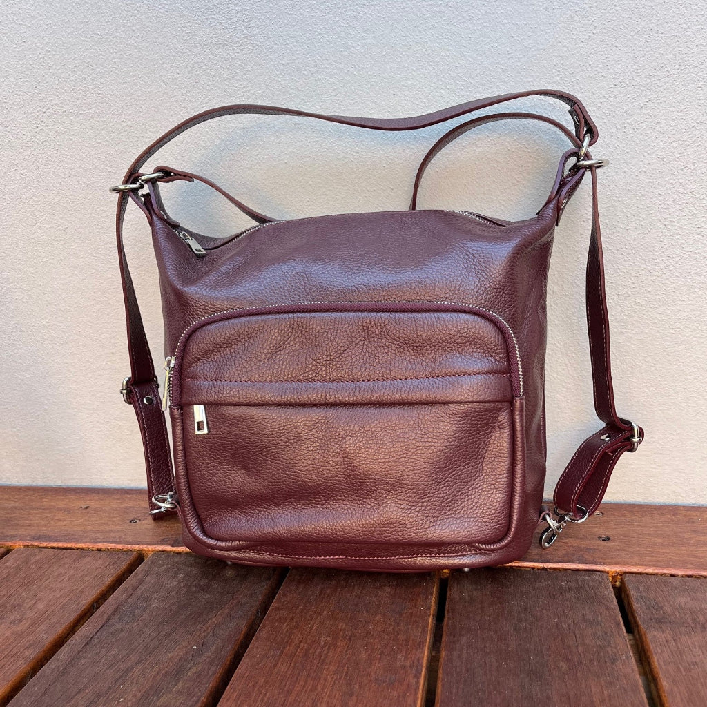 Sorella Handbags Phillipa bag in burgundy or maroon