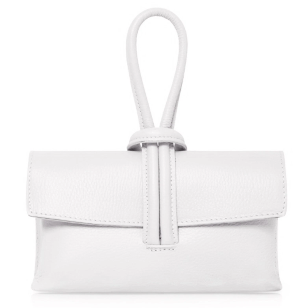 Rachelle clutch in white