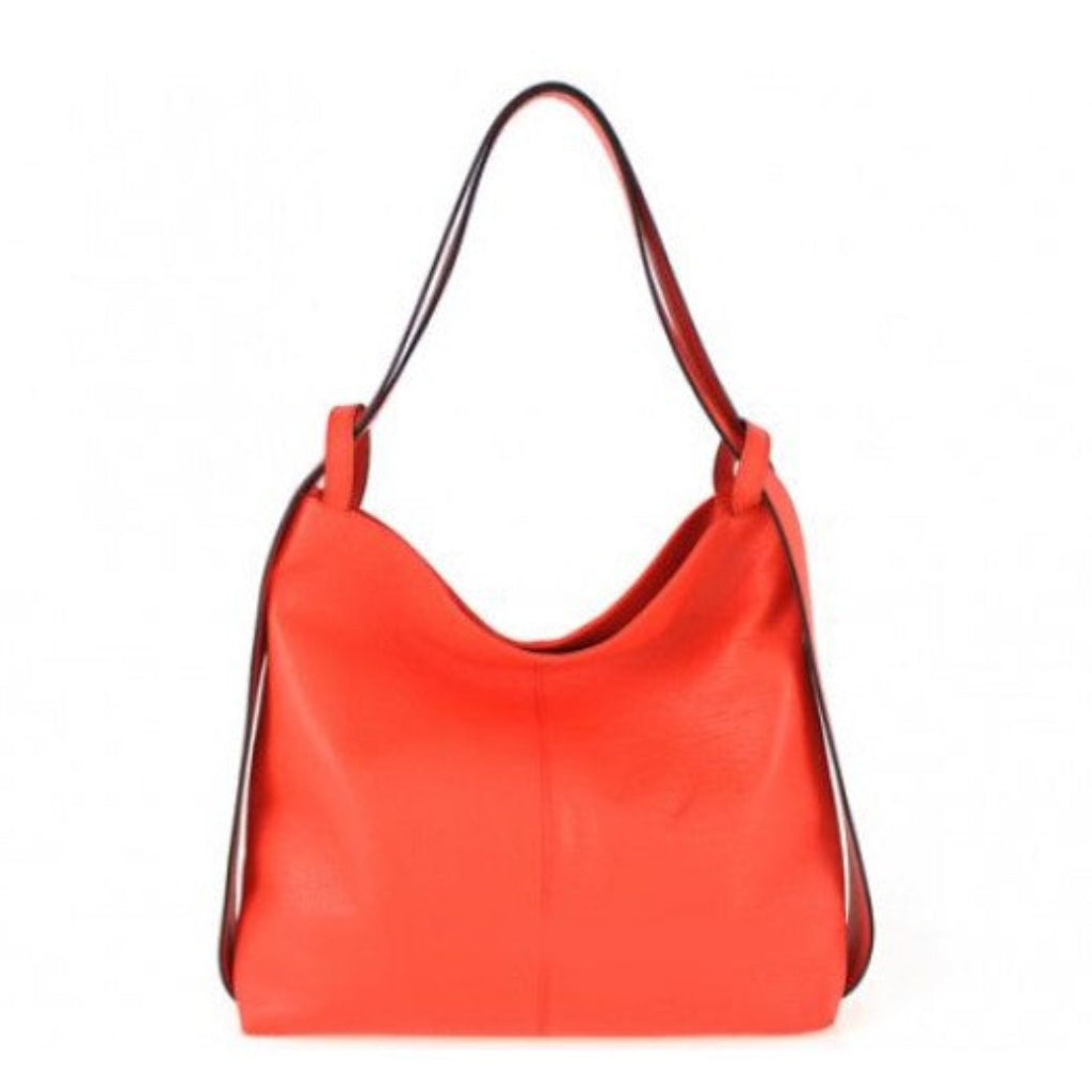 Sorella Handbags in coral or orange red colour