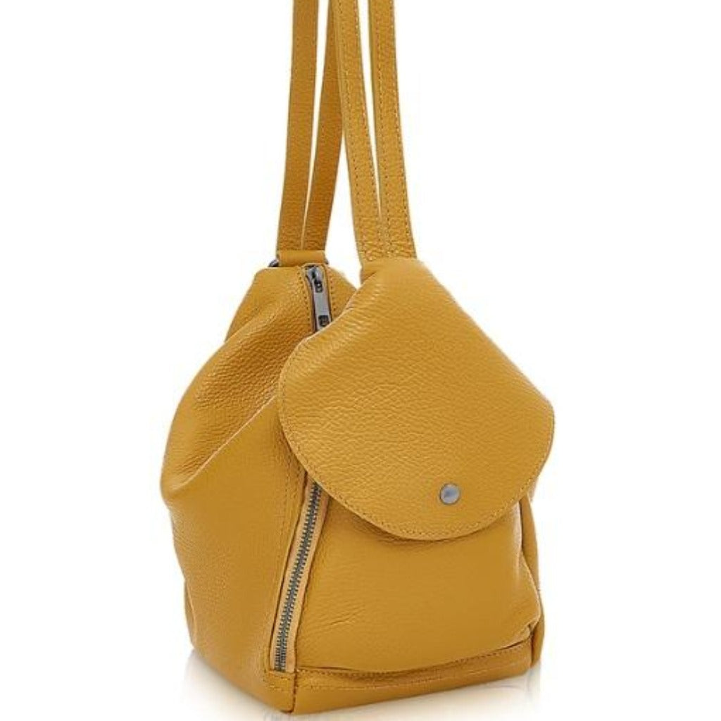 The Tanya backpack in mustard yellow