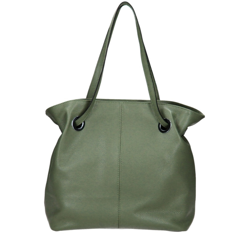 Sorella Handbags back of the Priscilla shoulder bag in green