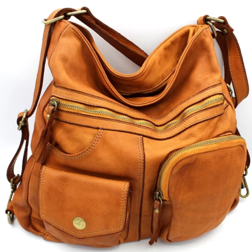 Serena Vintage Bag in Sienna or natural