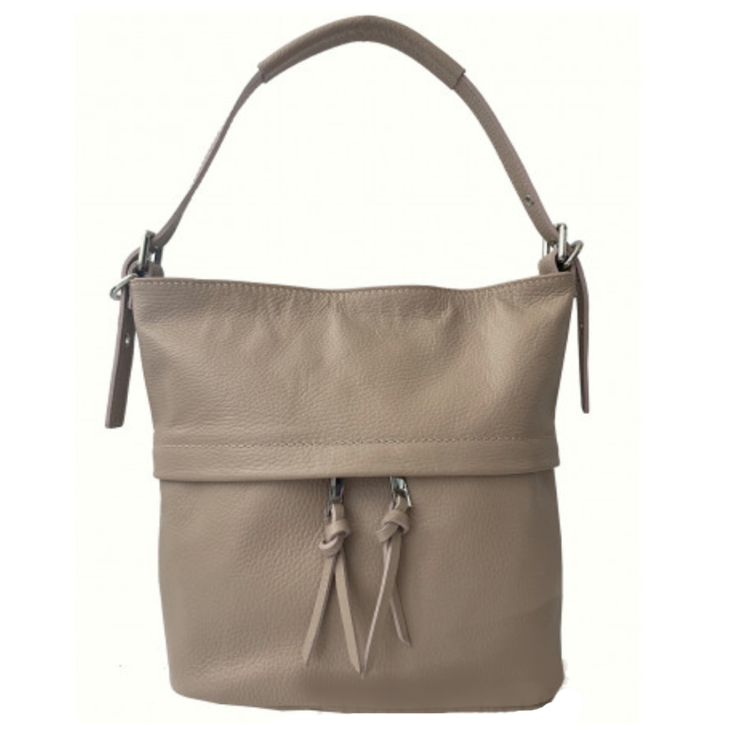 Tilly bag in wheat or light taupe
