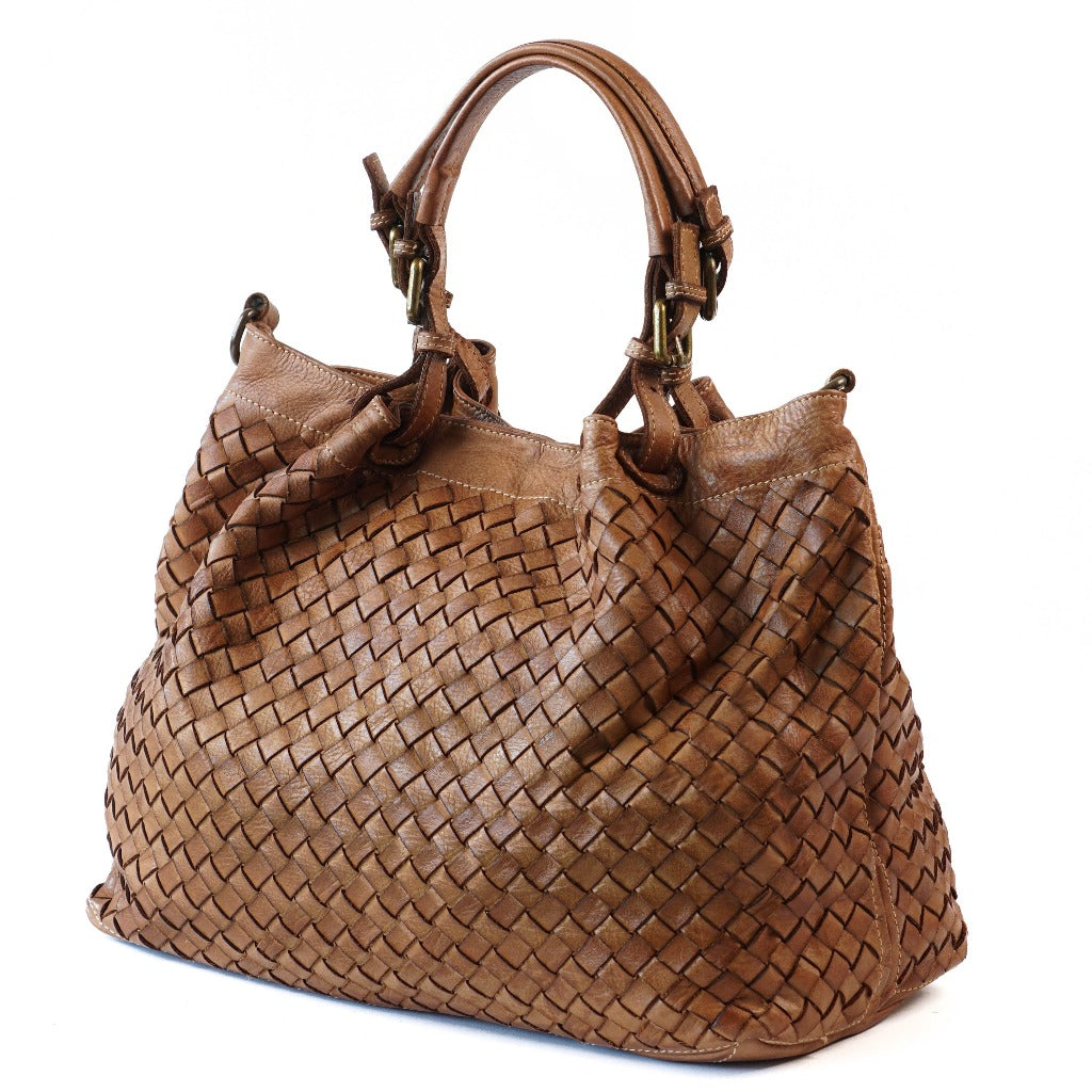 The Diamonte vintage bag in natural leather