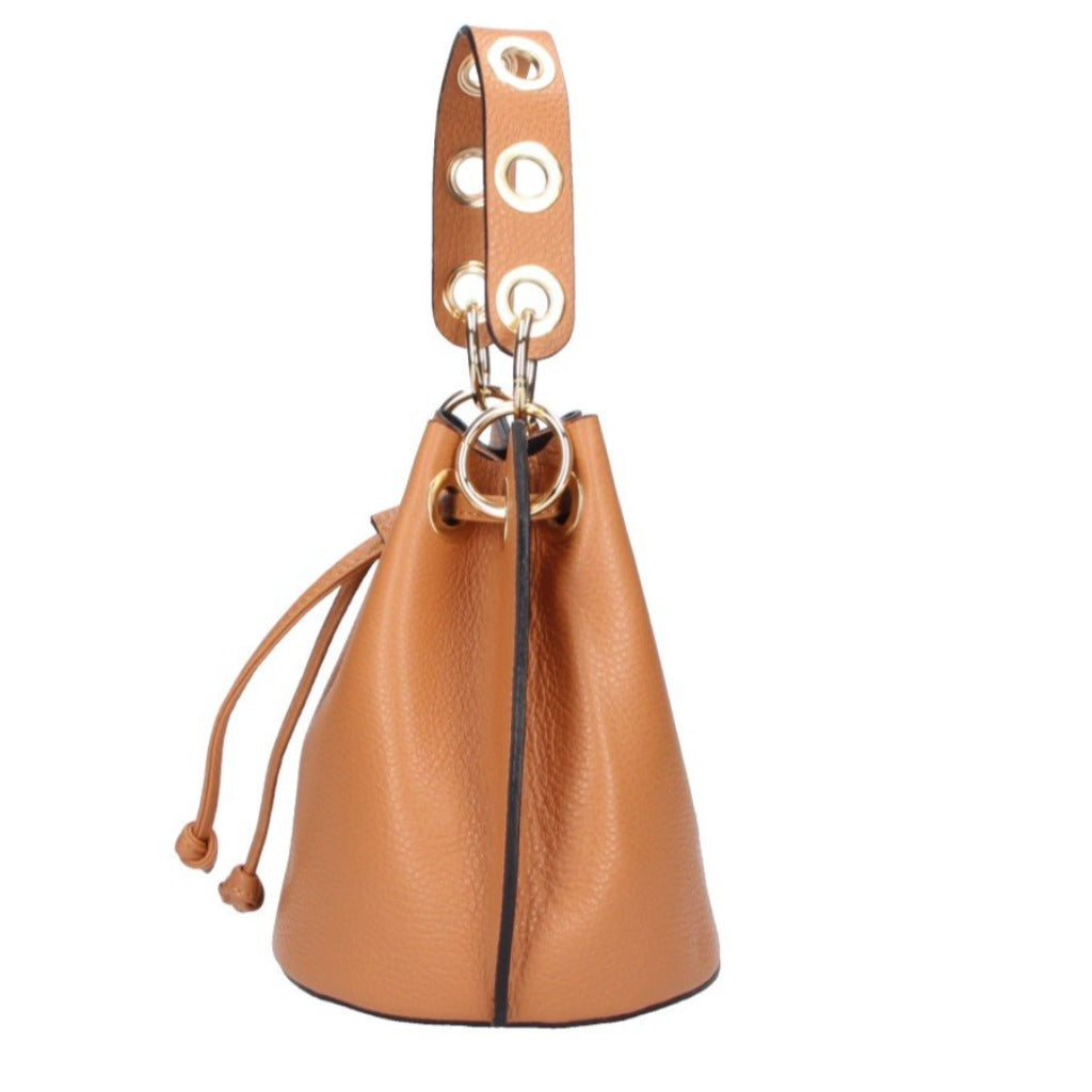 Lucy tote in cognac or tan