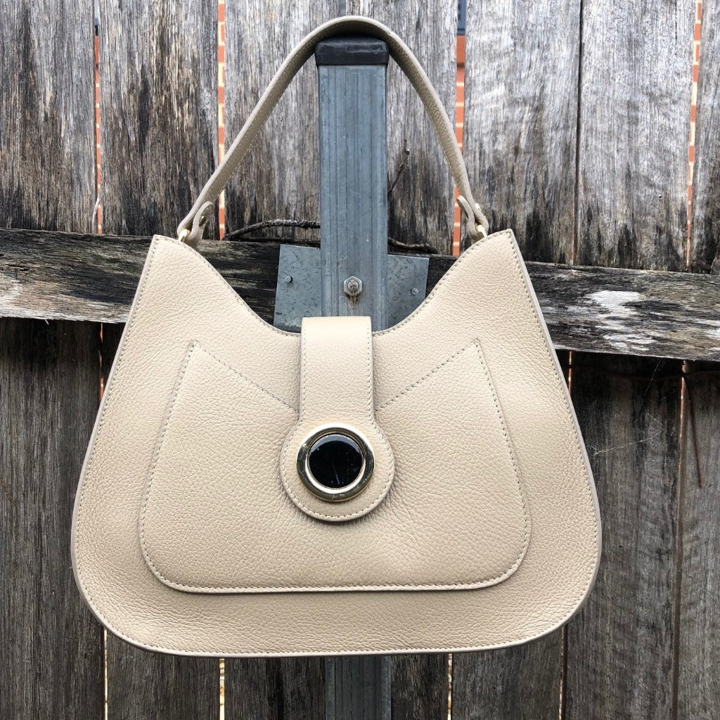 Autumn bag in light taupe or wheat