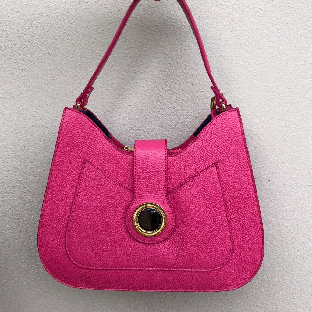 Another photo showing the Autumn bag in fuchsia or bright pink