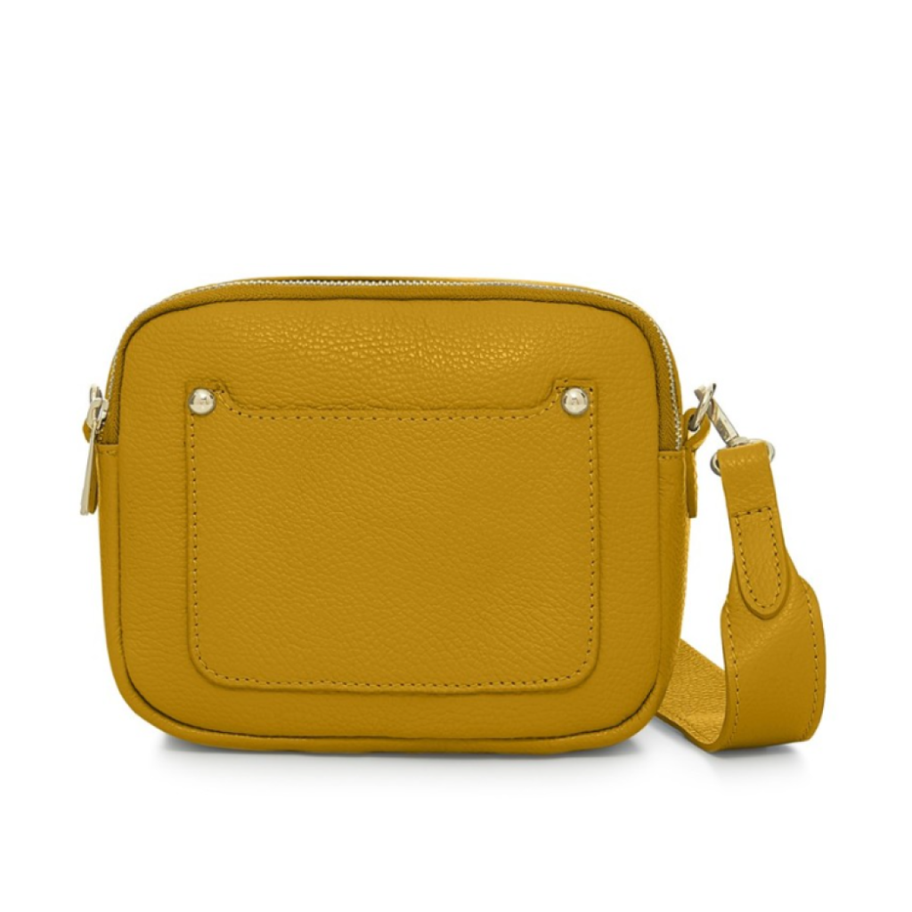 Crystal bag in mustard yellow