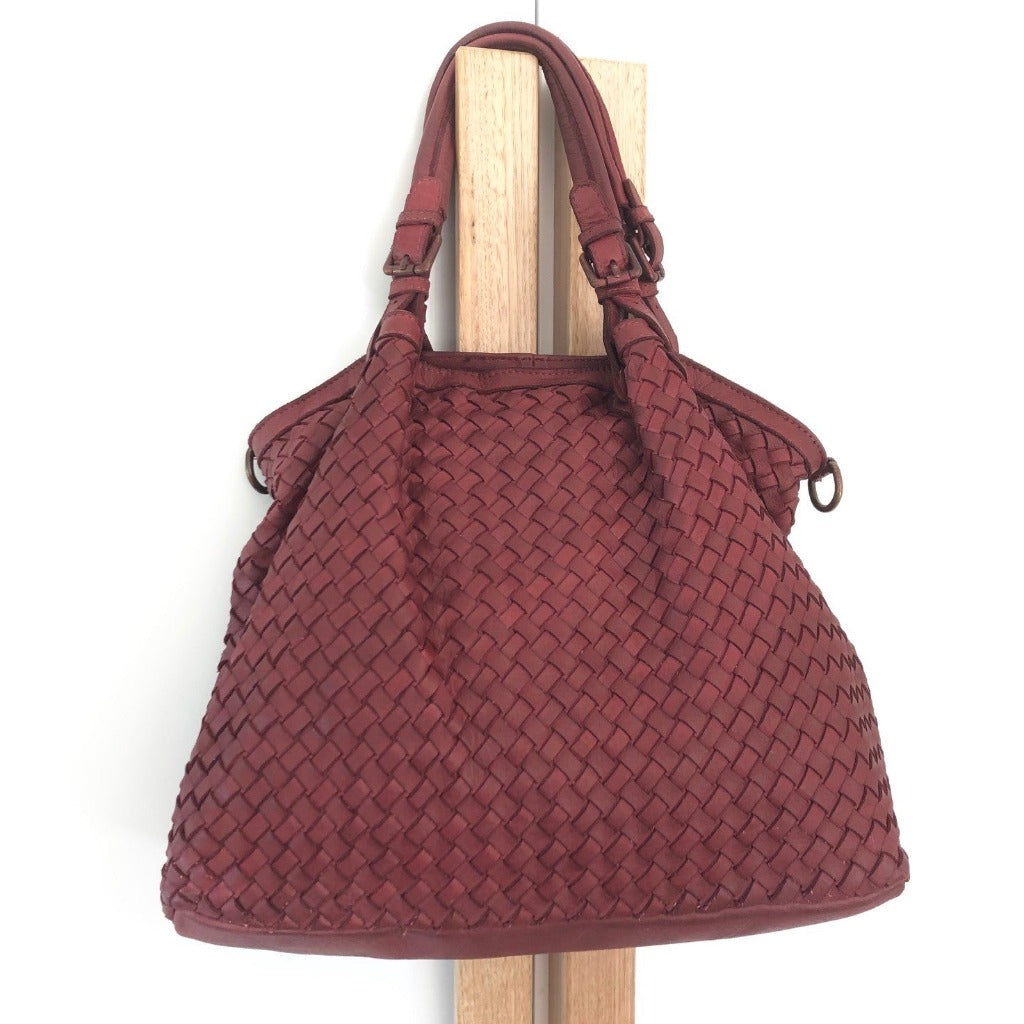 Diamonte bag in burgundy