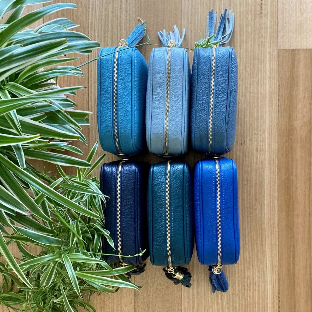 Shades of blue in the Ella bag