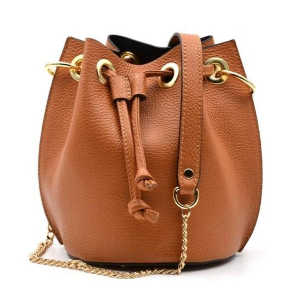Lucy tote in cognac or tan