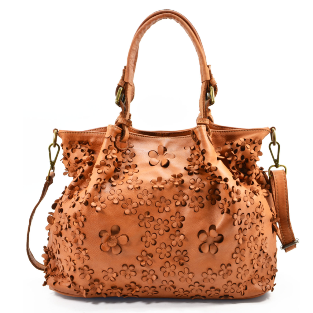 The Holly bag in sienna or natural