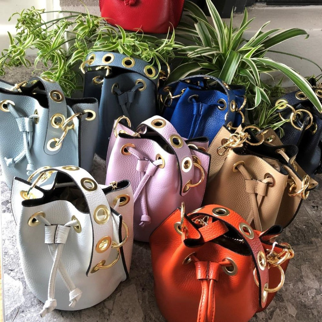Lots of colourful Lucy totes