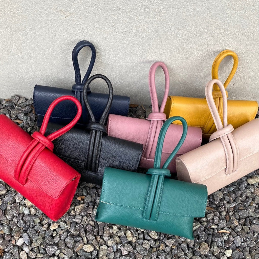 Rachelle clutch in seven different colours