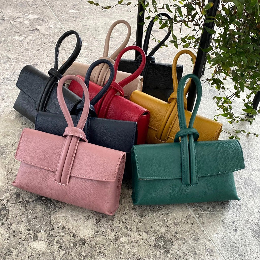 Rachelle clutches in various colours taken indoors