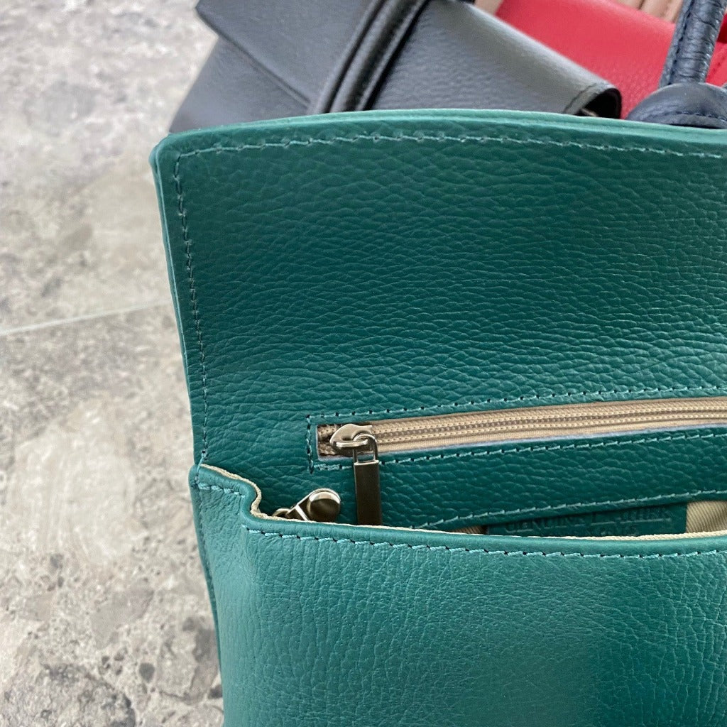 Close up view of the Rachelle clutch