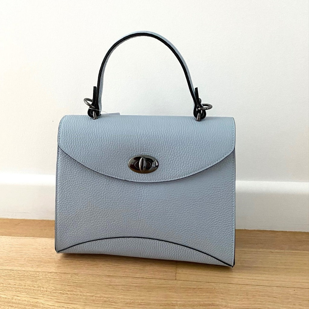 Another photo of the Rita bag in light blue