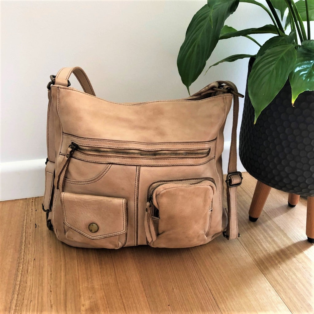 Serena bag sitting on the floor