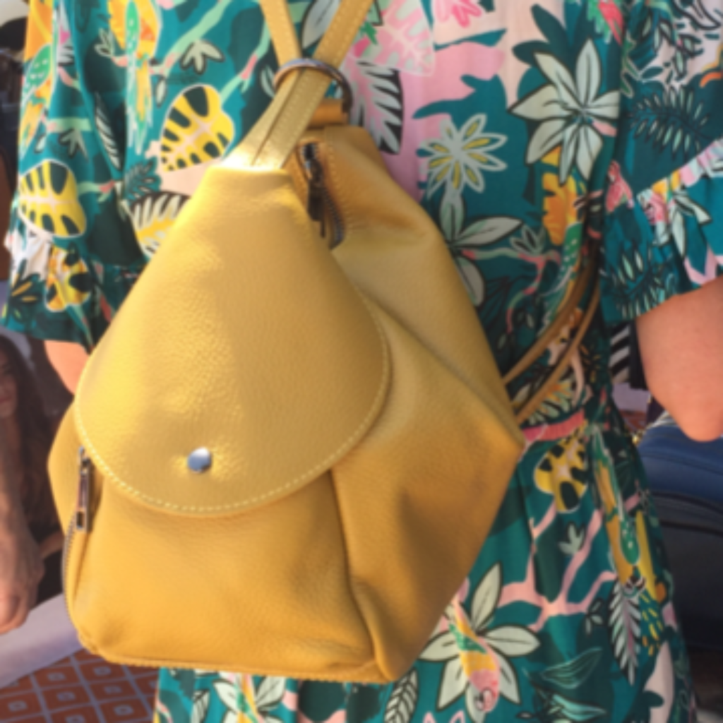 A close up view of the Tanya backpack