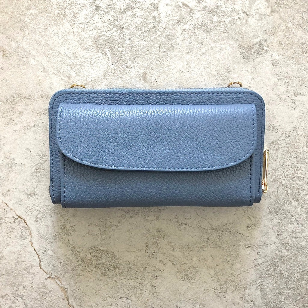 Vanessa wallet in denim blue or steelblue
