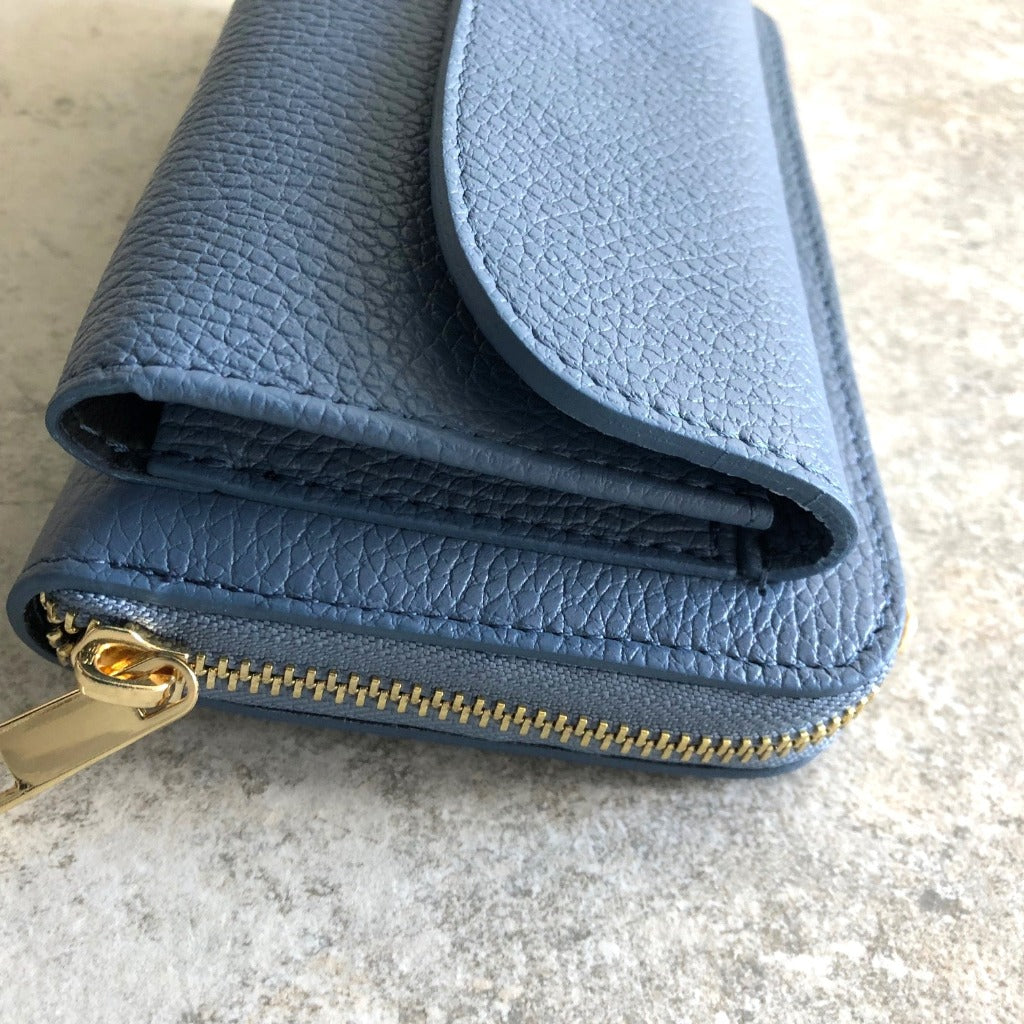 Vanessa wallet in denim blue or steelblue